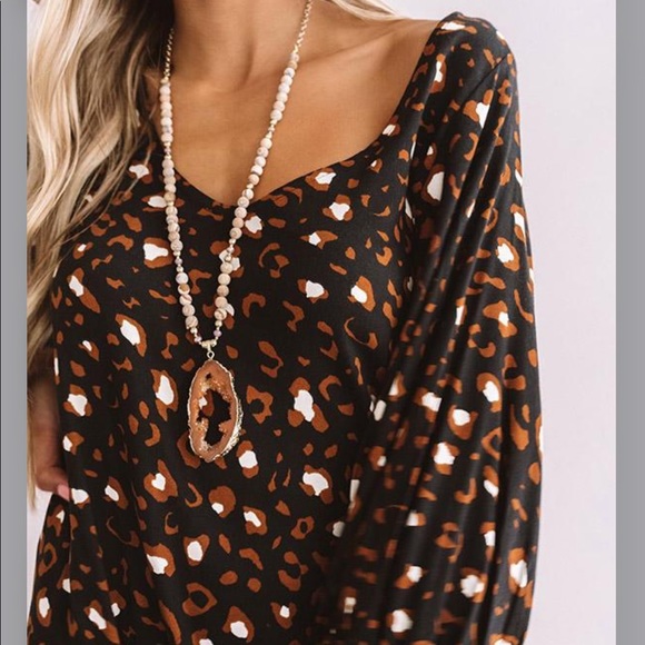 🎉HP 4X🎉NEW SIZE S Impressions Leopard Shift Dress - Picture 2 of 7